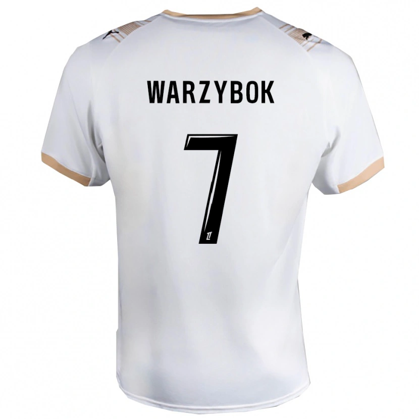 Danxen Mann Olivier Warzybok #7 Hvit Svart Bortetrøye Drakt Trøye 2025/26 Skjorter T-Skjorte