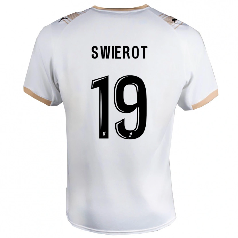 Danxen Mann Julie Swierot #19 Hvit Svart Bortetrøye Drakt Trøye 2025/26 Skjorter T-Skjorte