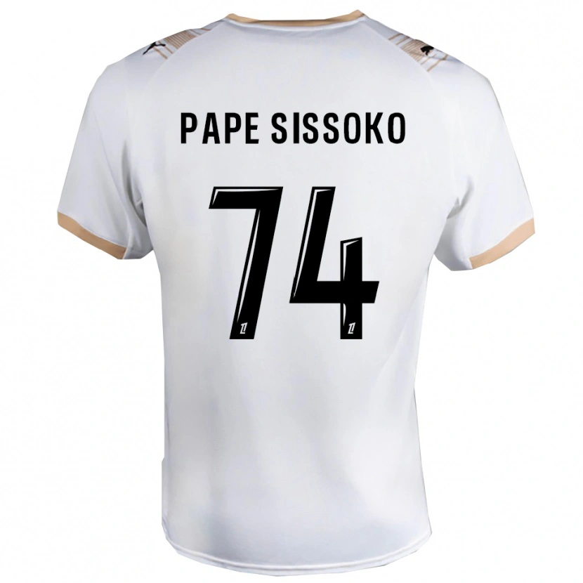 Danxen Mann Niama Pape Sissoko #74 Hvit Svart Bortetrøye Drakt Trøye 2025/26 Skjorter T-Skjorte