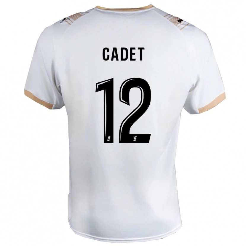 Danxen Mann Charlélie Cadet #12 Hvit Svart Bortetrøye Drakt Trøye 2025/26 Skjorter T-Skjorte