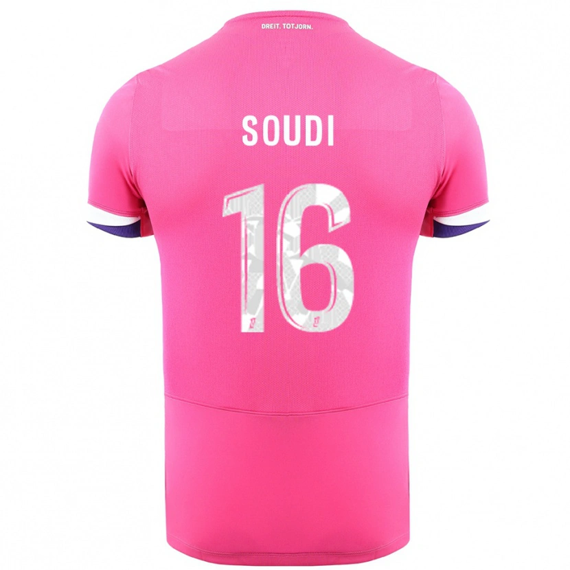 Danxen Mann Adam Soudi #16 Rosa Hvit Bortetrøye Drakt Trøye 2025/26 Skjorter T-Skjorte