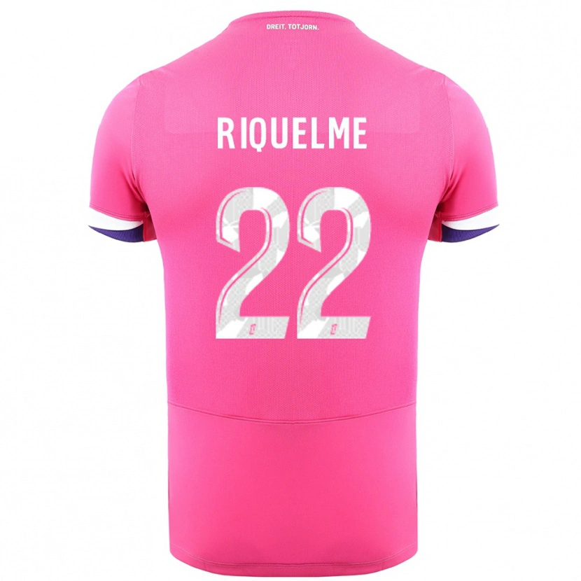 Danxen Mann Laura Riquelme #22 Rosa Hvit Bortetrøye Drakt Trøye 2025/26 Skjorter T-Skjorte