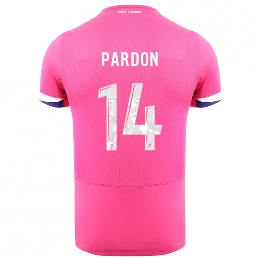 Danxen Mann Pauline Pardon #14 Rosa Hvit Bortetrøye Drakt Trøye 2025/26 Skjorter T-Skjorte