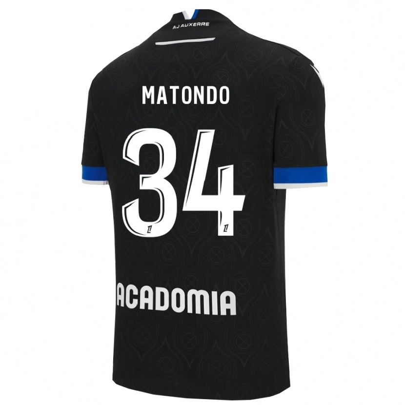 Danxen Mann Rudy Matondo #34 Svart Hvit Bortetrøye Drakt Trøye 2025/26 Skjorter T-Skjorte
