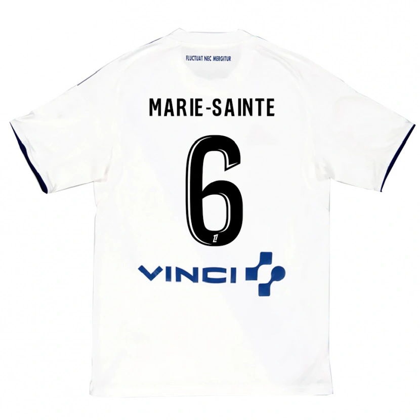 Danxen Mann Andrew Marie-Sainte #6 Hvit Blå Bortetrøye Drakt Trøye 2025/26 Skjorter T-Skjorte