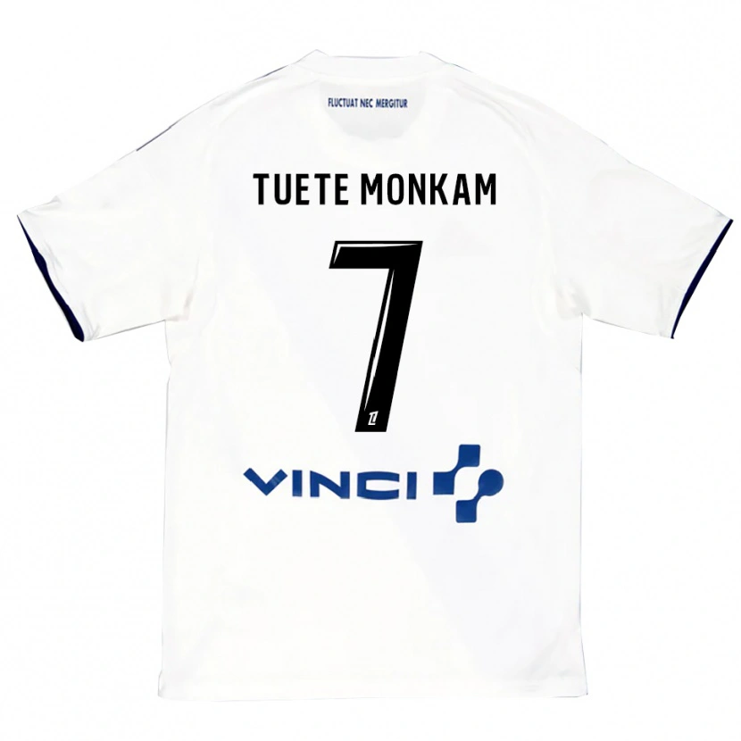 Danxen Mann Malcolm Tuete Monkam #7 Hvit Blå Bortetrøye Drakt Trøye 2025/26 Skjorter T-Skjorte