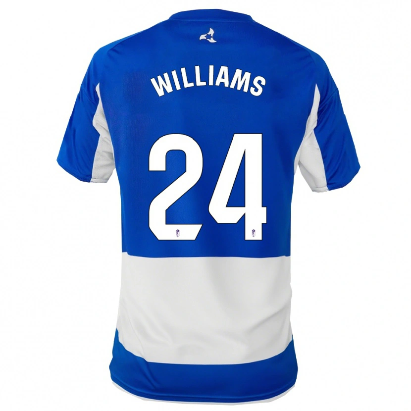Danxen Mann Loïc Williams #24 Blå Hvit Bortetrøye Drakt Trøye 2025/26 Skjorter T-Skjorte