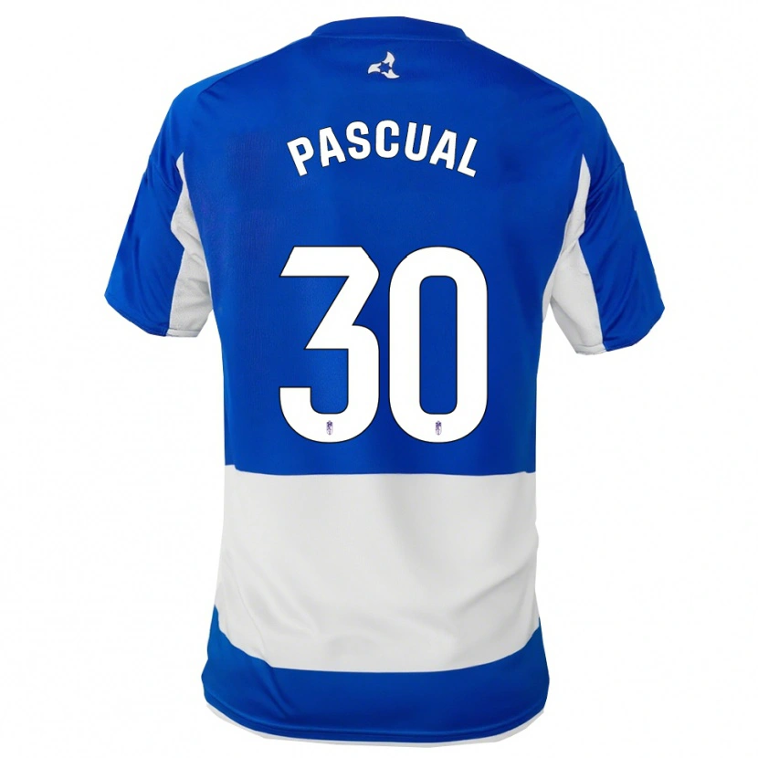 Danxen Mann Jorge Pascual #30 Blå Hvit Bortetrøye Drakt Trøye 2025/26 Skjorter T-Skjorte