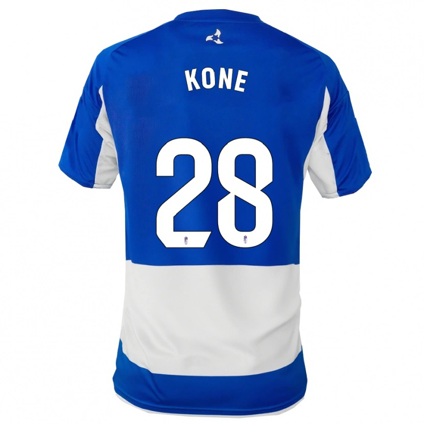Danxen Mann Abdoulaye Kone #28 Blå Hvit Bortetrøye Drakt Trøye 2025/26 Skjorter T-Skjorte