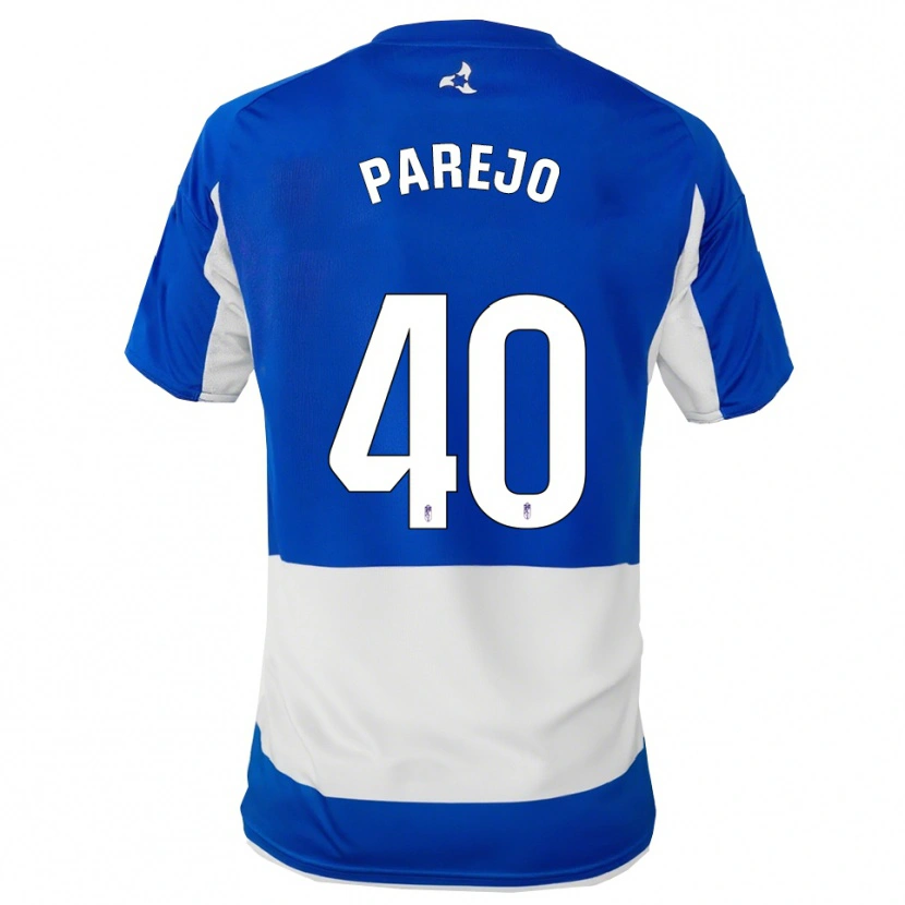 Danxen Mann Jesús Parejo #40 Blå Hvit Bortetrøye Drakt Trøye 2025/26 Skjorter T-Skjorte