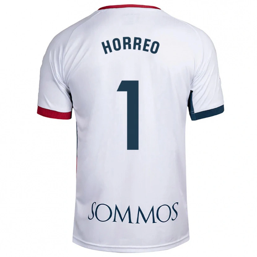Danxen Mann Berto Hórreo #1 Hvit Rød Bortetrøye Drakt Trøye 2025/26 Skjorter T-Skjorte
