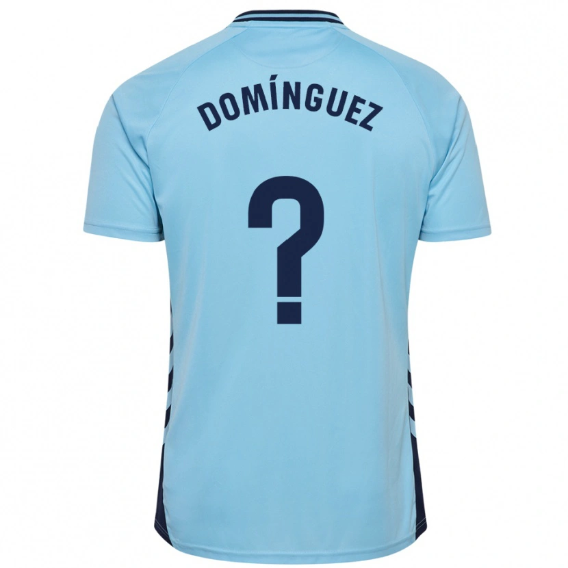 Danxen Mann Carlos Domínguez #0 Lyseblå Bortetrøye Drakt Trøye 2025/26 Skjorter T-Skjorte