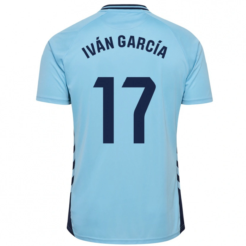 Danxen Mann Iván García #17 Lyseblå Bortetrøye Drakt Trøye 2025/26 Skjorter T-Skjorte