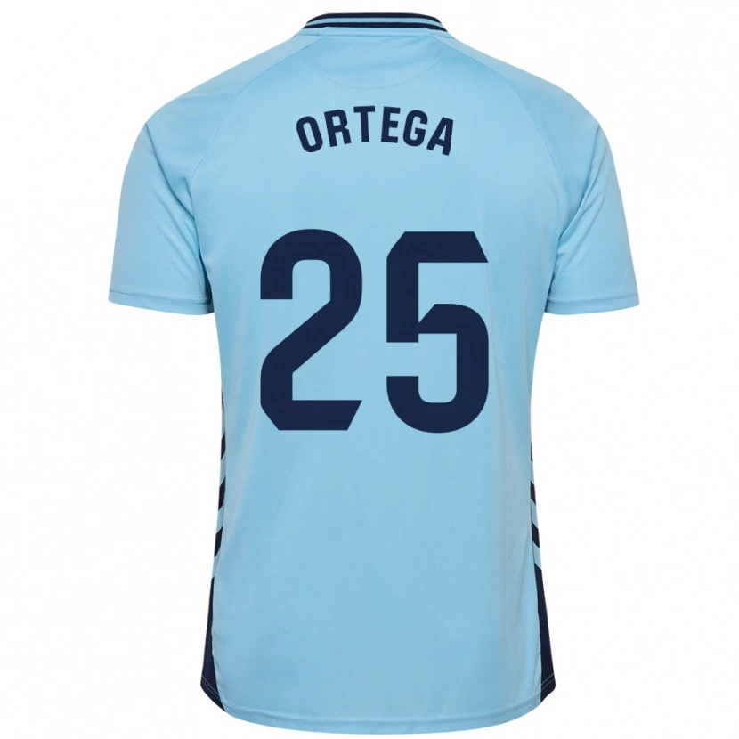 Danxen Mann Edián Ortega #25 Lyseblå Bortetrøye Drakt Trøye 2025/26 Skjorter T-Skjorte