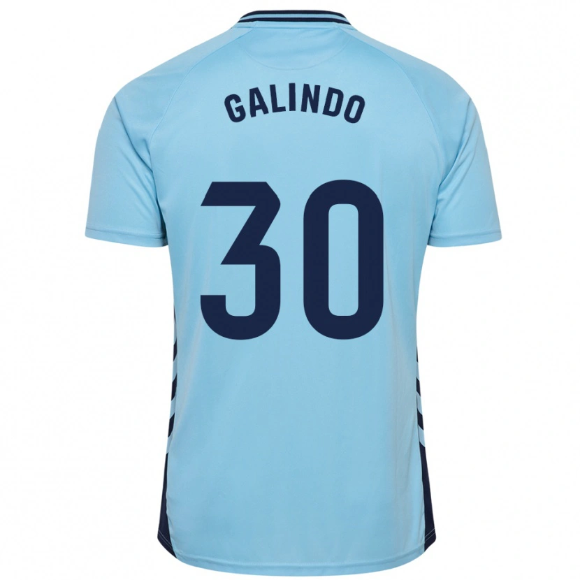 Danxen Mann Cristian Galindo #30 Lyseblå Bortetrøye Drakt Trøye 2025/26 Skjorter T-Skjorte
