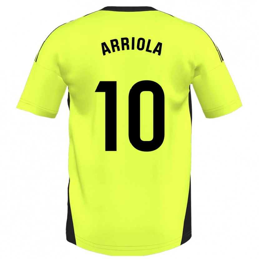 Danxen Mann Marcos Arriola #10 Fluorescerende Gul Bortetrøye Drakt Trøye 2025/26 Skjorter T-Skjorte