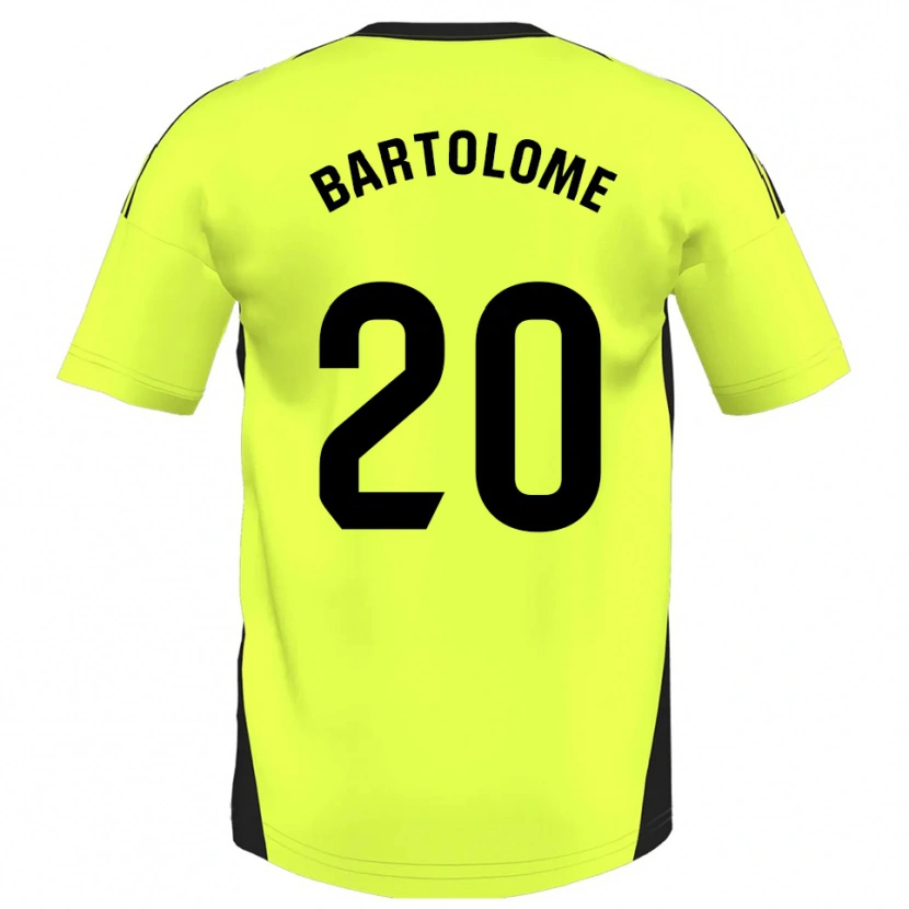 Danxen Mann Diego Bartolomé #20 Fluorescerende Gul Bortetrøye Drakt Trøye 2025/26 Skjorter T-Skjorte