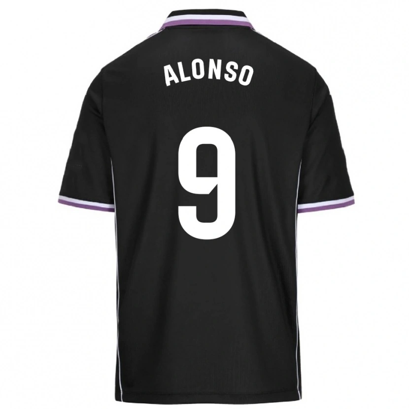 Danxen Mann María Alonso Hidalgo #9 Lilla Svart Bortetrøye Drakt Trøye 2025/26 Skjorter T-Skjorte