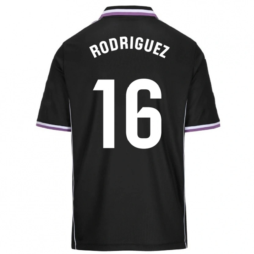 Danxen Mann Gabriel Rodríguez #16 Lilla Svart Bortetrøye Drakt Trøye 2025/26 Skjorter T-Skjorte