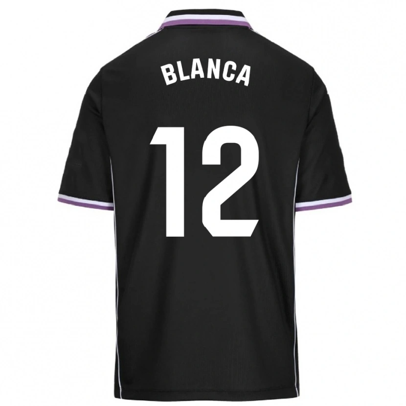 Danxen Mann Blanca Serrano Llanos #12 Lilla Svart Bortetrøye Drakt Trøye 2025/26 Skjorter T-Skjorte