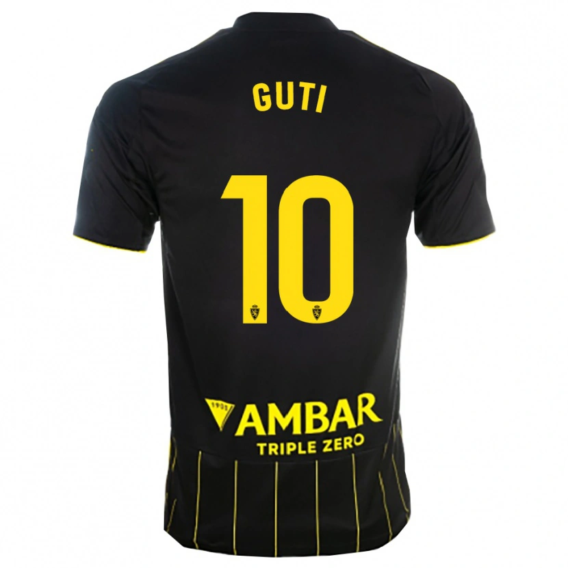 Danxen Mann Raúl Guti #10 Svart Gul Bortetrøye Drakt Trøye 2025/26 Skjorter T-Skjorte