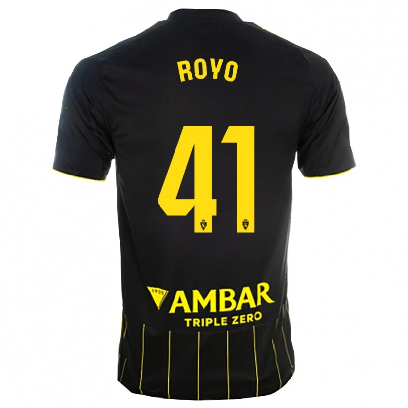 Danxen Mann Eduardo Royo #41 Svart Gul Bortetrøye Drakt Trøye 2025/26 Skjorter T-Skjorte