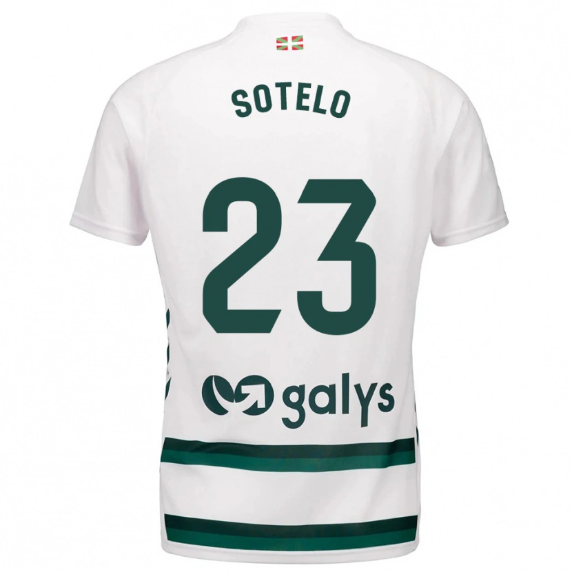 Danxen Mann Marcos Sotelo #23 Hvit Grønn Bortetrøye Drakt Trøye 2025/26 Skjorter T-Skjorte