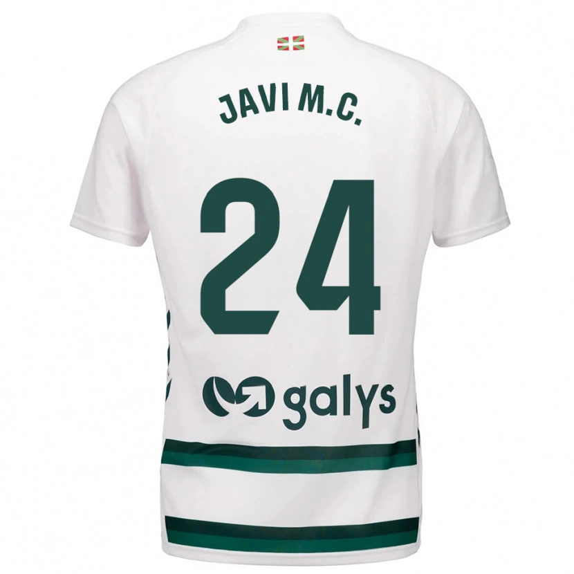 Danxen Mann Javi Martínez #24 Hvit Grønn Bortetrøye Drakt Trøye 2025/26 Skjorter T-Skjorte