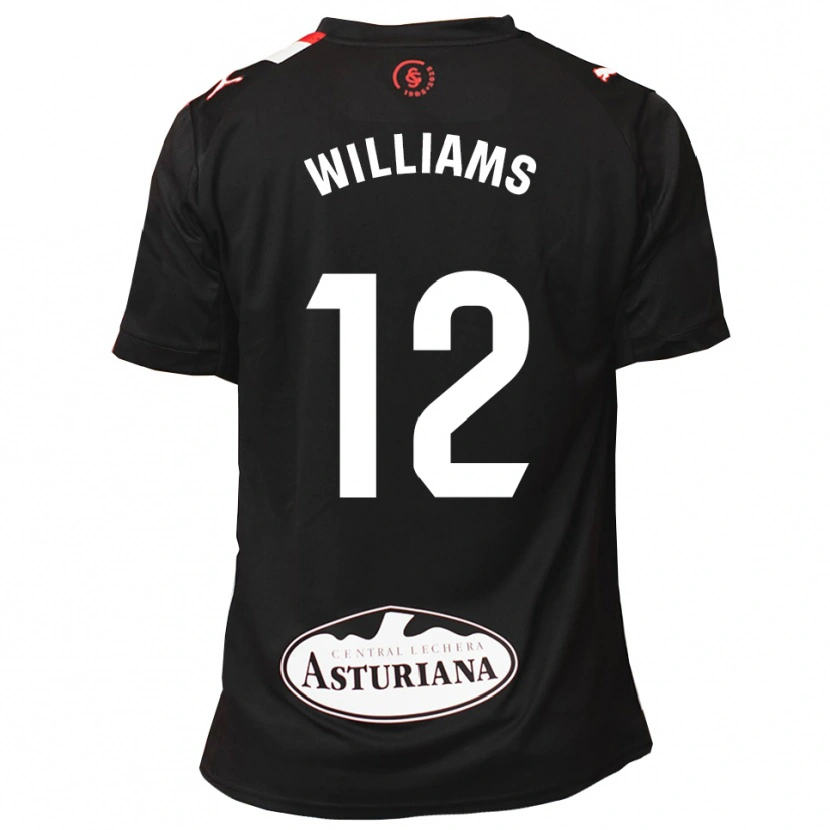 Danxen Mann Aaron Williams #12 Svart Hvit Bortetrøye Drakt Trøye 2025/26 Skjorter T-Skjorte