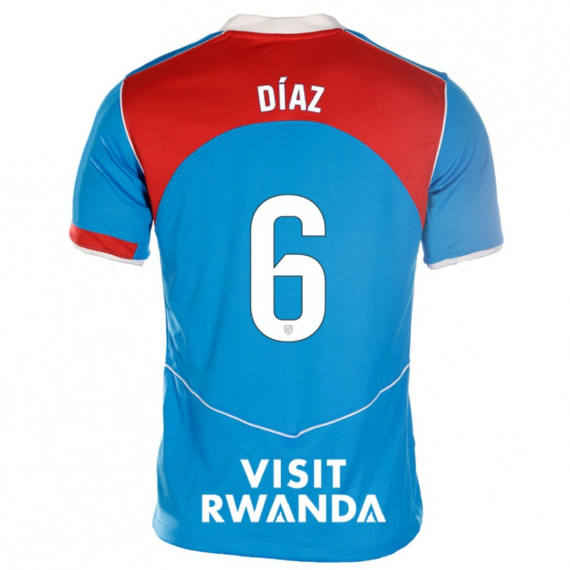 Danxen Mann Javier Díaz #6 Blå Hvit Tredje Sett Drakt Trøye 2025/26 Skjorter T-Skjorte