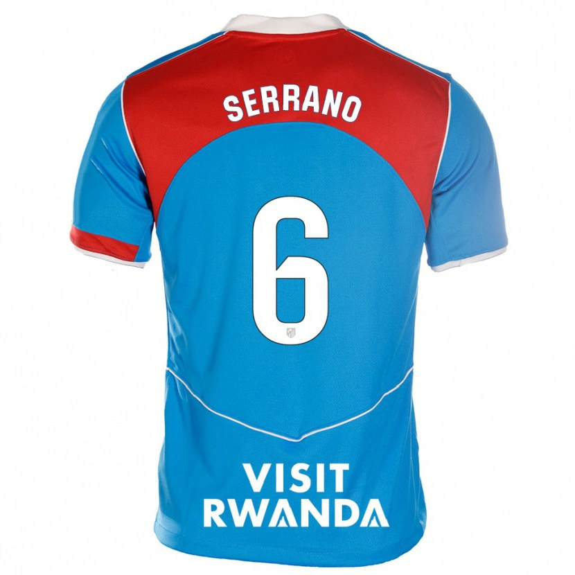 Danxen Mann Javi Serrano #6 Blå Hvit Tredje Sett Drakt Trøye 2025/26 Skjorter T-Skjorte