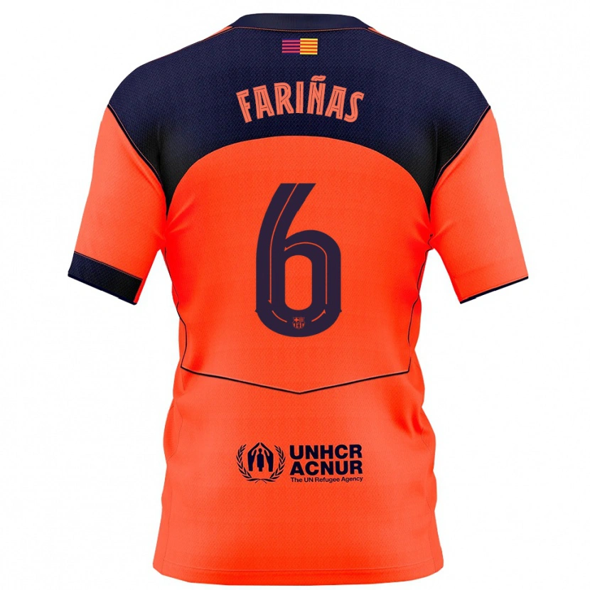 Danxen Mann Brian Fariñas #6 Oransje Marineblå Tredje Sett Drakt Trøye 2025/26 Skjorter T-Skjorte
