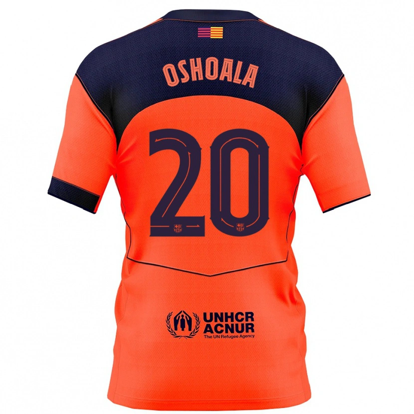 Danxen Mann Asisat Oshoala #20 Oransje Marineblå Tredje Sett Drakt Trøye 2025/26 Skjorter T-Skjorte