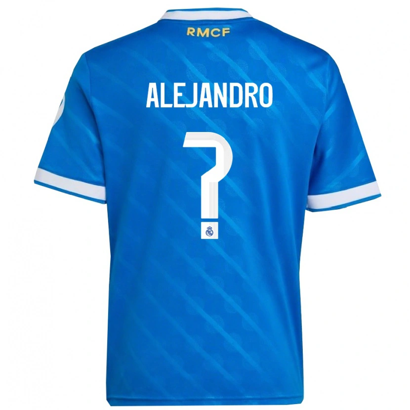 Danxen Mann Alejandro Hernández #0 Blå Hvit Tredje Sett Drakt Trøye 2025/26 Skjorter T-Skjorte