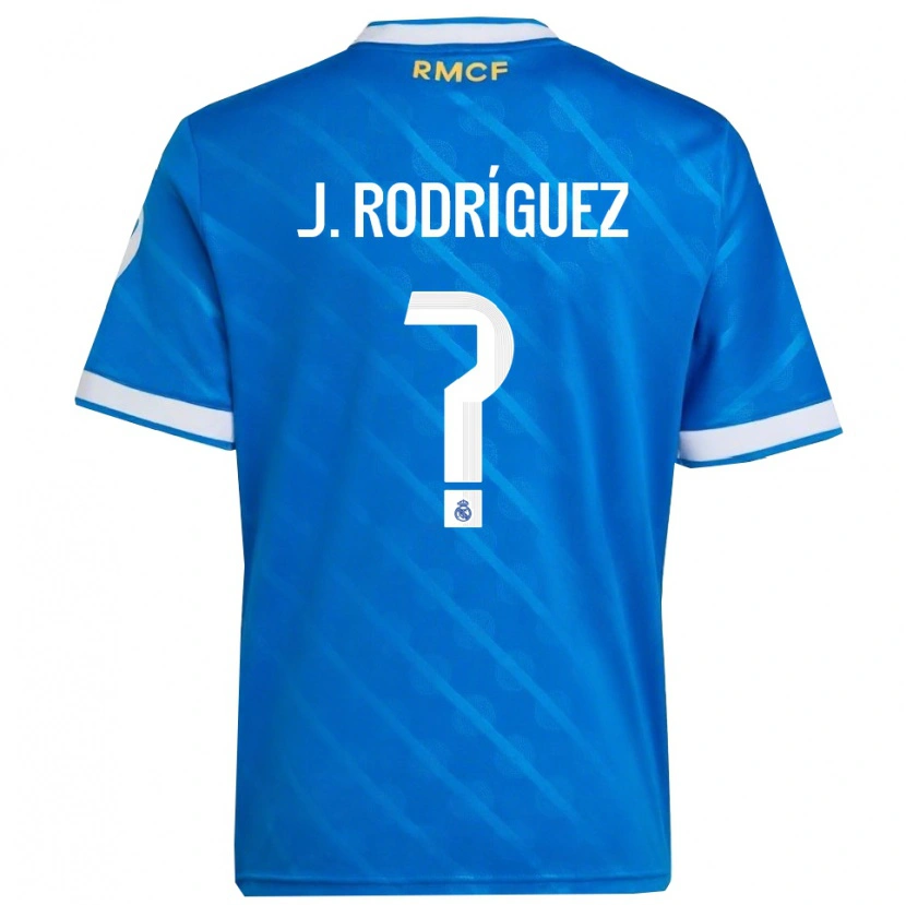 Danxen Mann Juan Rodríguez #0 Blå Hvit Tredje Sett Drakt Trøye 2025/26 Skjorter T-Skjorte