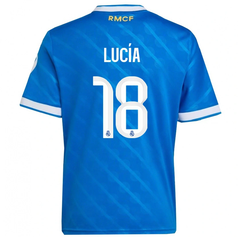 Danxen Mann Lucia Rodriguez #18 Blå Hvit Tredje Sett Drakt Trøye 2025/26 Skjorter T-Skjorte