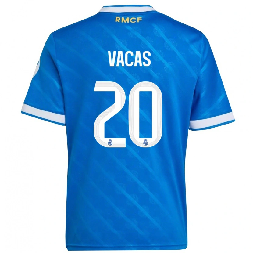 Danxen Mann Juan Vacas #20 Blå Hvit Tredje Sett Drakt Trøye 2025/26 Skjorter T-Skjorte