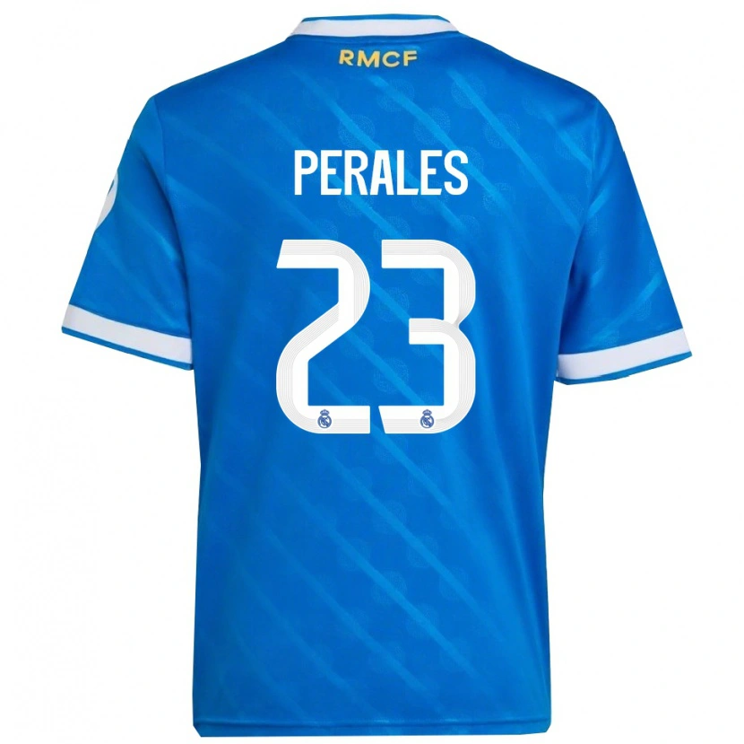 Danxen Mann Miguel Perales #23 Blå Hvit Tredje Sett Drakt Trøye 2025/26 Skjorter T-Skjorte