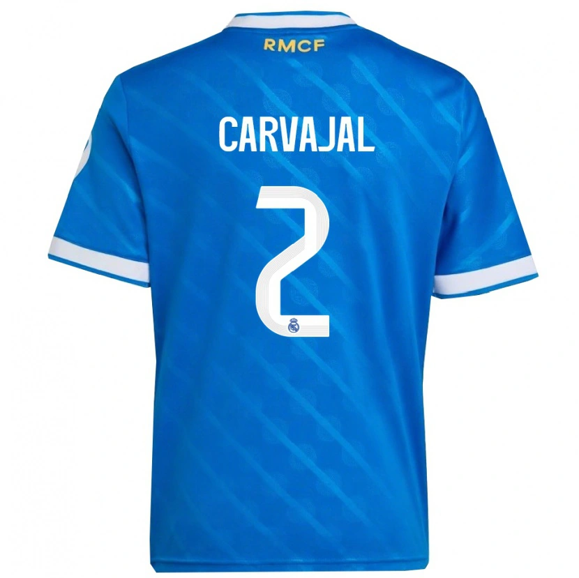 Danxen Mann Daniel Carvajal #2 Blå Hvit Tredje Sett Drakt Trøye 2025/26 Skjorter T-Skjorte