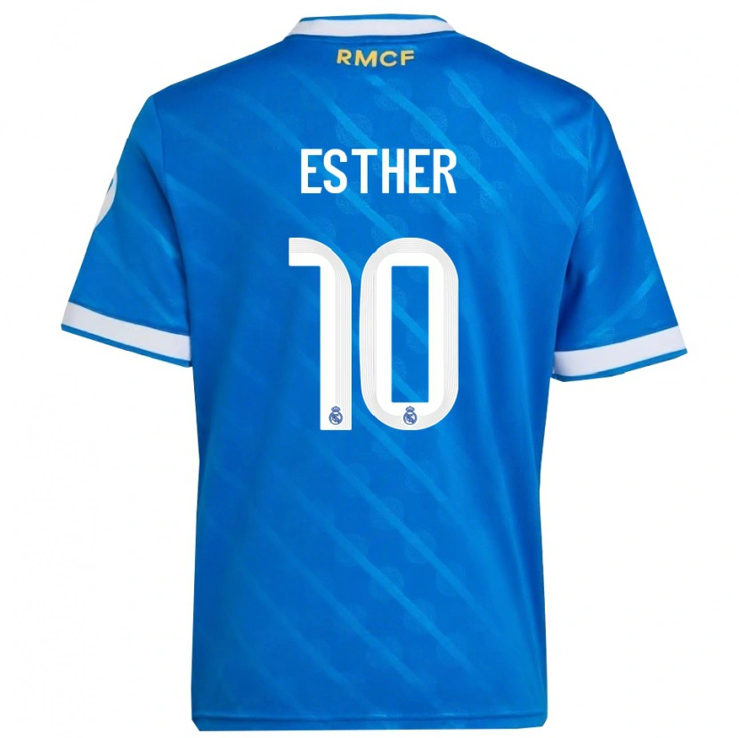 Danxen Mann Esther Gonzalez #10 Blå Hvit Tredje Sett Drakt Trøye 2025/26 Skjorter T-Skjorte
