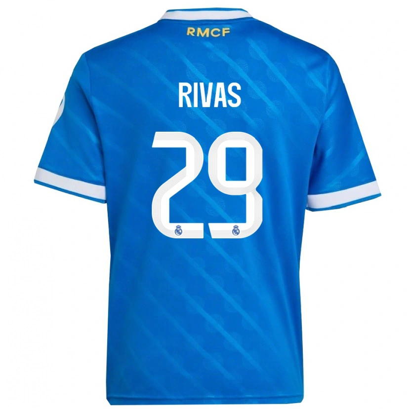 Danxen Mann Mario Rivas #29 Blå Hvit Tredje Sett Drakt Trøye 2025/26 Skjorter T-Skjorte