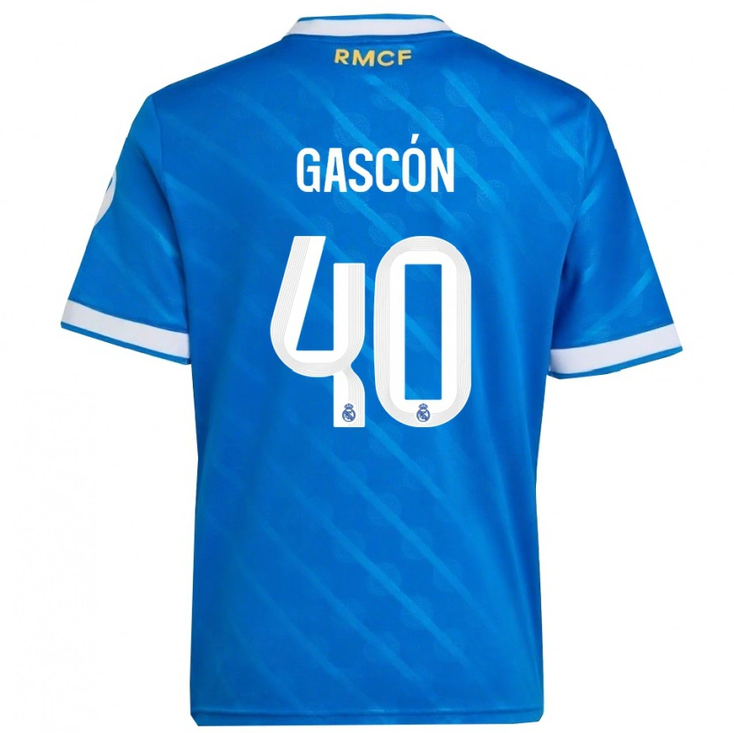 Danxen Mann Ignacio Gascón #40 Blå Hvit Tredje Sett Drakt Trøye 2025/26 Skjorter T-Skjorte