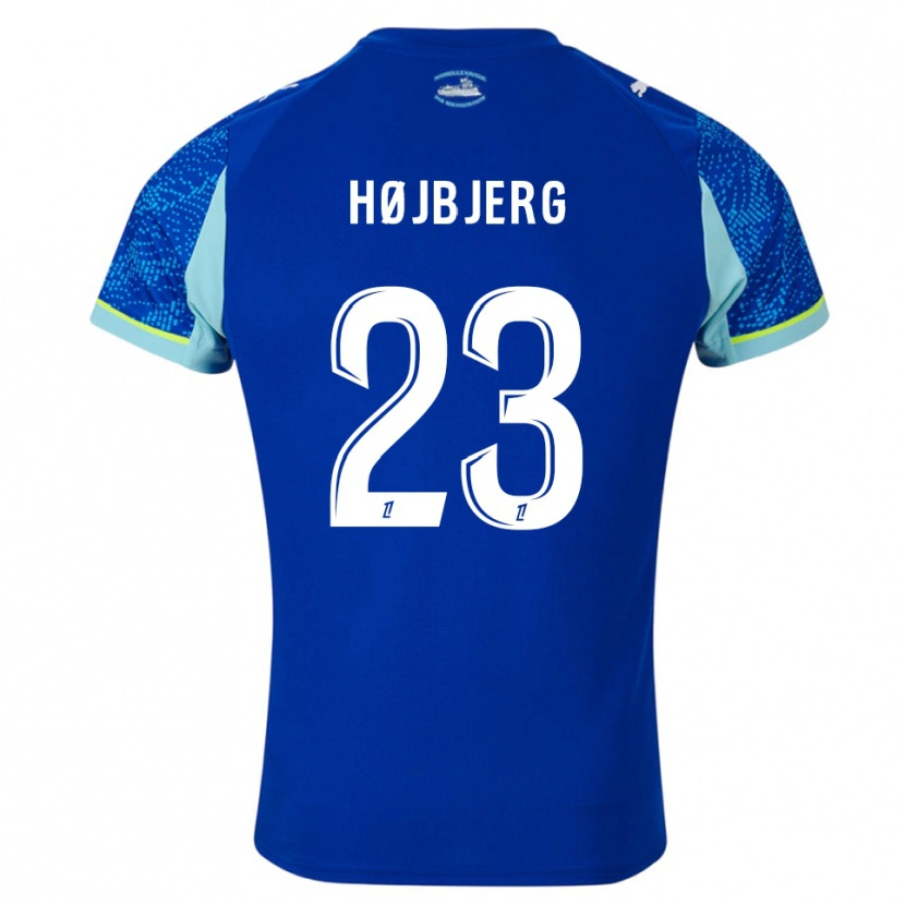 Danxen Mann Pierre-Emile Højbjerg #23 Lyseblå Hvit Tredje Sett Drakt Trøye 2025/26 Skjorter T-Skjorte