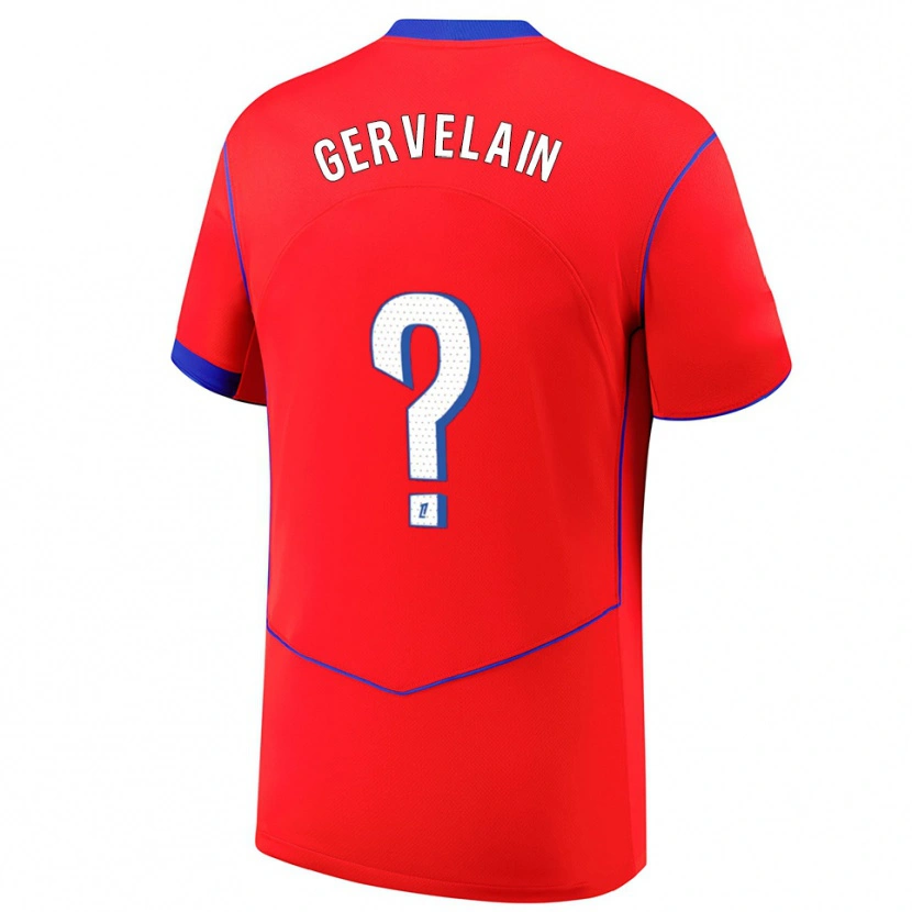 Danxen Mann Jordan Gervelain #0 Rød Blå Hvit Tredje Sett Drakt Trøye 2025/26 Skjorter T-Skjorte