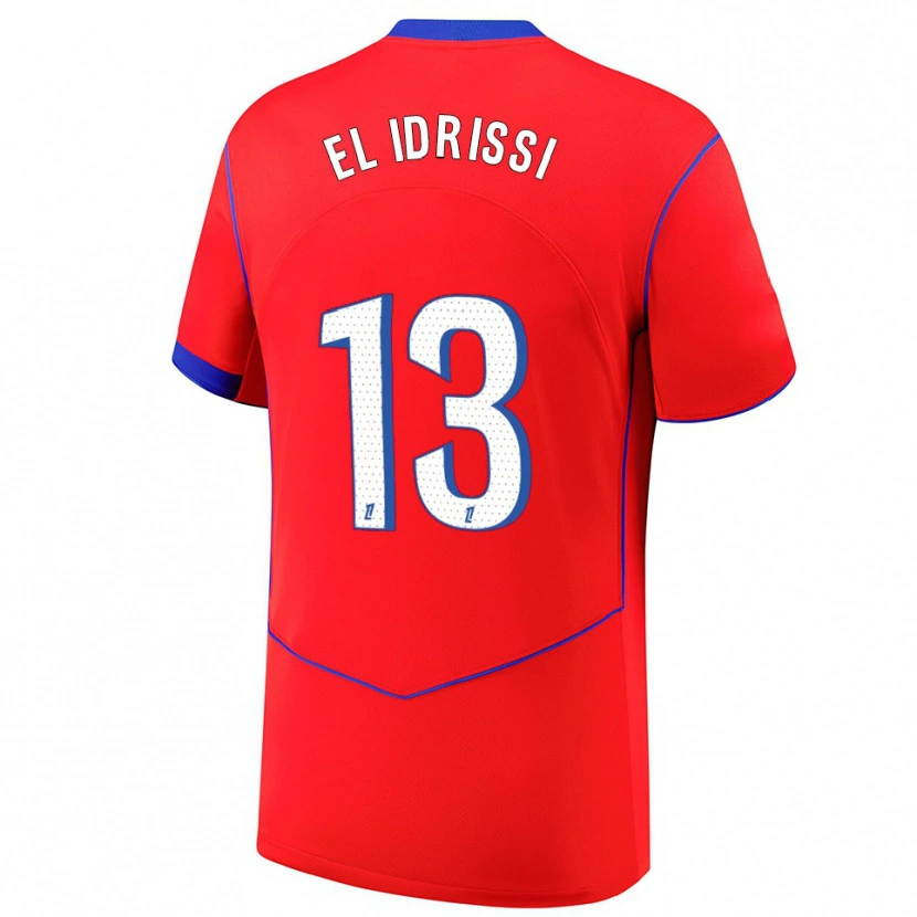 Danxen Mann Mohamed-Amine El Idrissi #13 Rød Blå Hvit Tredje Sett Drakt Trøye 2025/26 Skjorter T-Skjorte