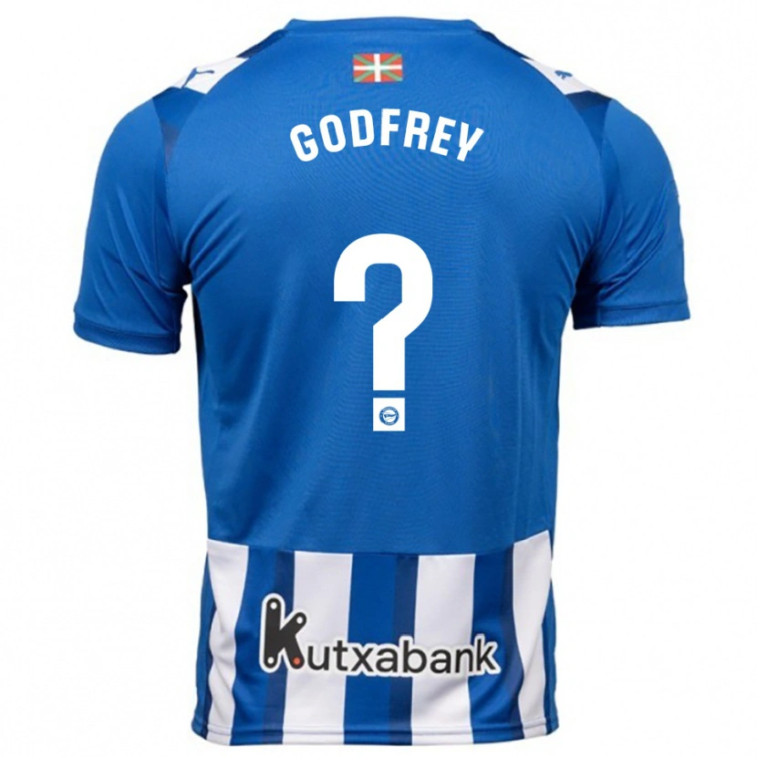 Danxen Dame Andrés Godfrey #0 Blå Hvit Hjemmetrøye Drakt Trøye 2025/26 Skjorter T-Skjorte