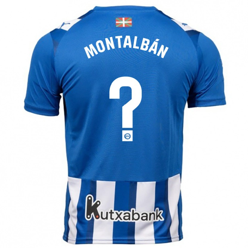 Danxen Dame Enrique Montalbán #0 Blå Hvit Hjemmetrøye Drakt Trøye 2025/26 Skjorter T-Skjorte