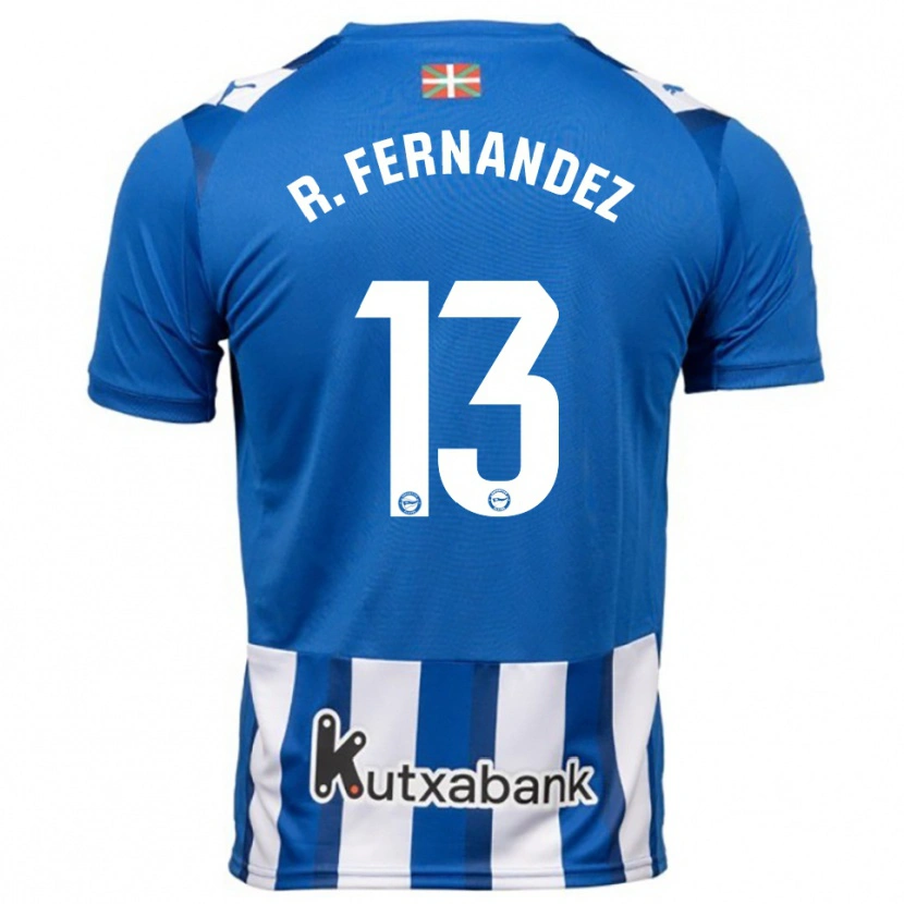 Danxen Dame Raúl Fernández #13 Blå Hvit Hjemmetrøye Drakt Trøye 2025/26 Skjorter T-Skjorte
