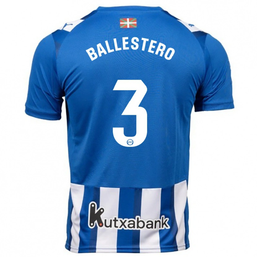 Danxen Dame Carlos Ballestero #3 Blå Hvit Hjemmetrøye Drakt Trøye 2025/26 Skjorter T-Skjorte