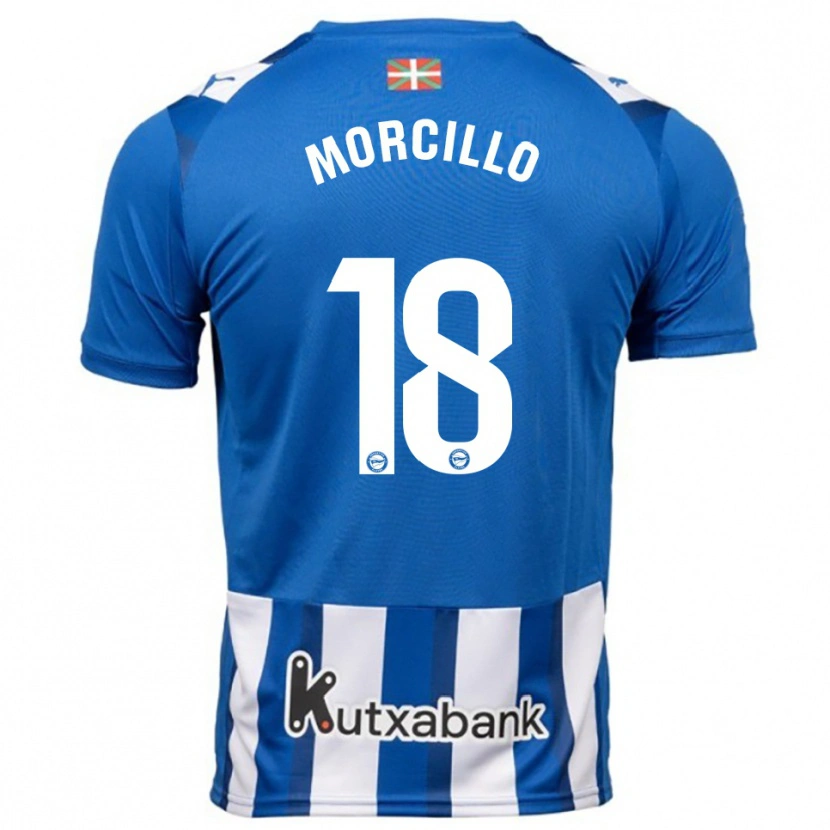 Danxen Dame Diego Morcillo #18 Blå Hvit Hjemmetrøye Drakt Trøye 2025/26 Skjorter T-Skjorte